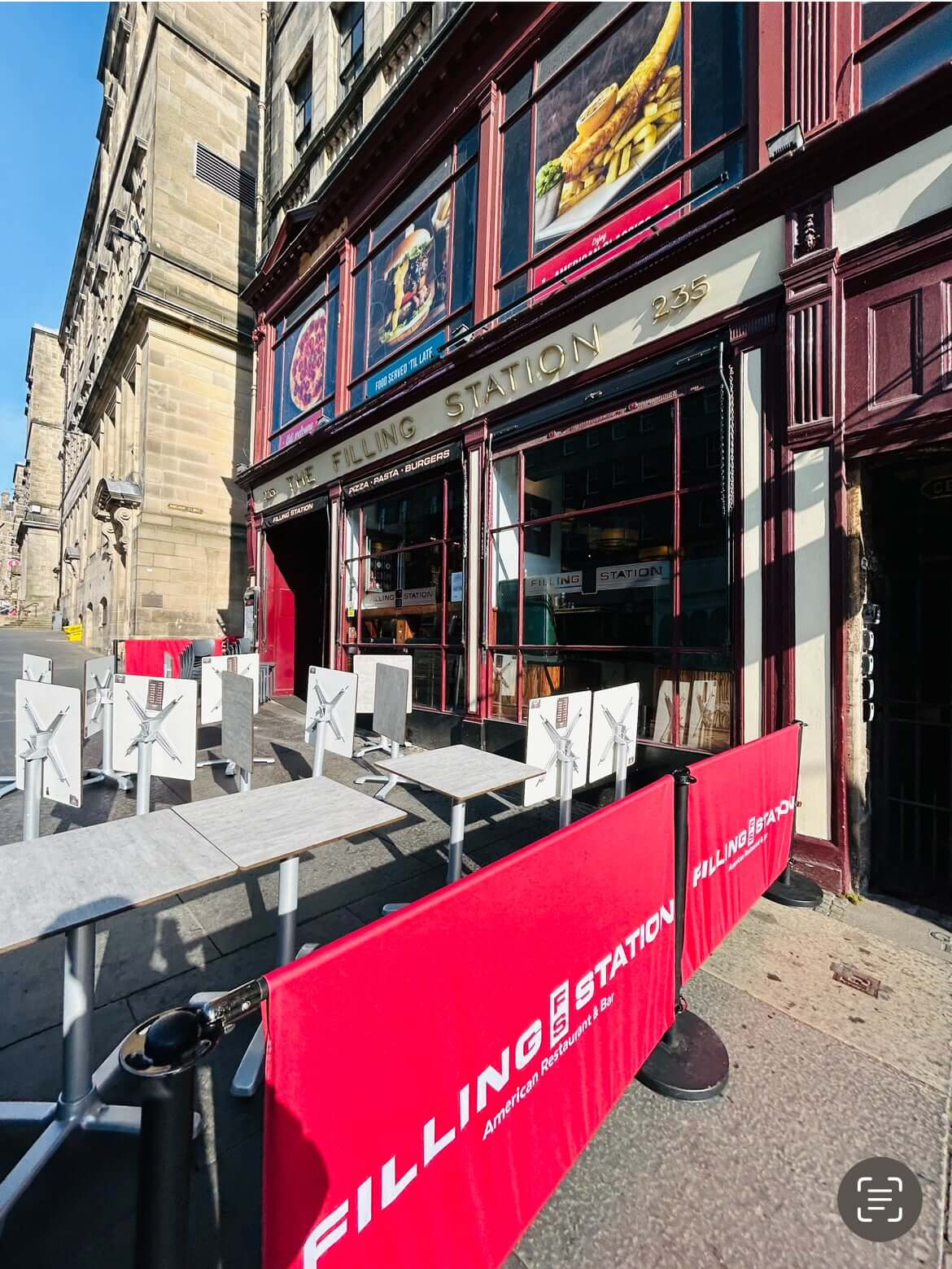Filling Station American Restaurant on Royal mile