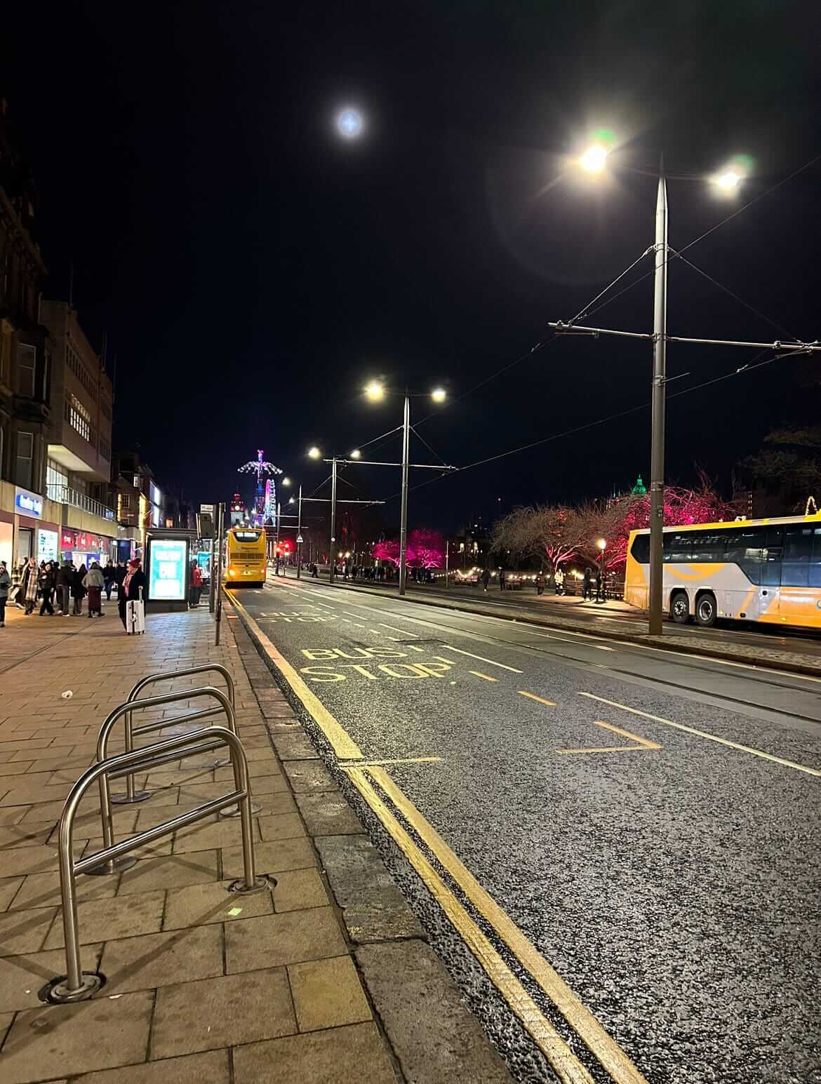 Edinburgh City centre at night